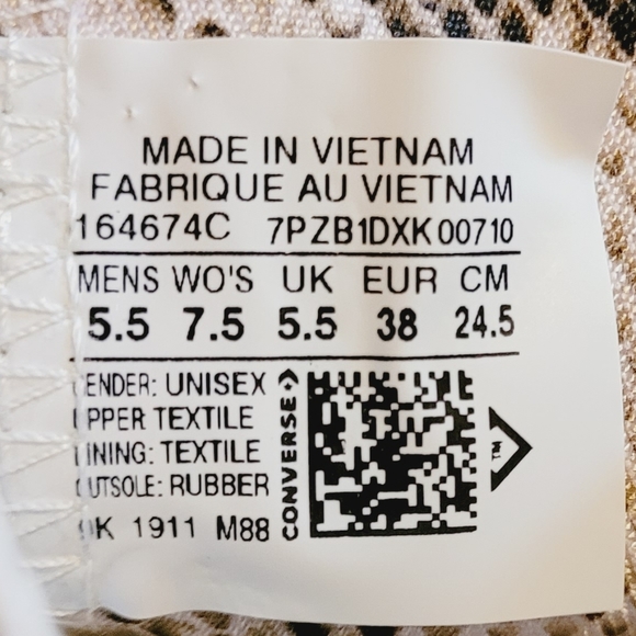 Converse CTAS Hi Egret/Black/Egret Snake Print - Picture 7 of 8